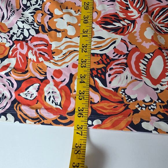 J.McLaughlin Multicolor Floral Shift Dress XS 3/4 Sleeve Stretch Knit w/ Pockets - Picture 10 of 13